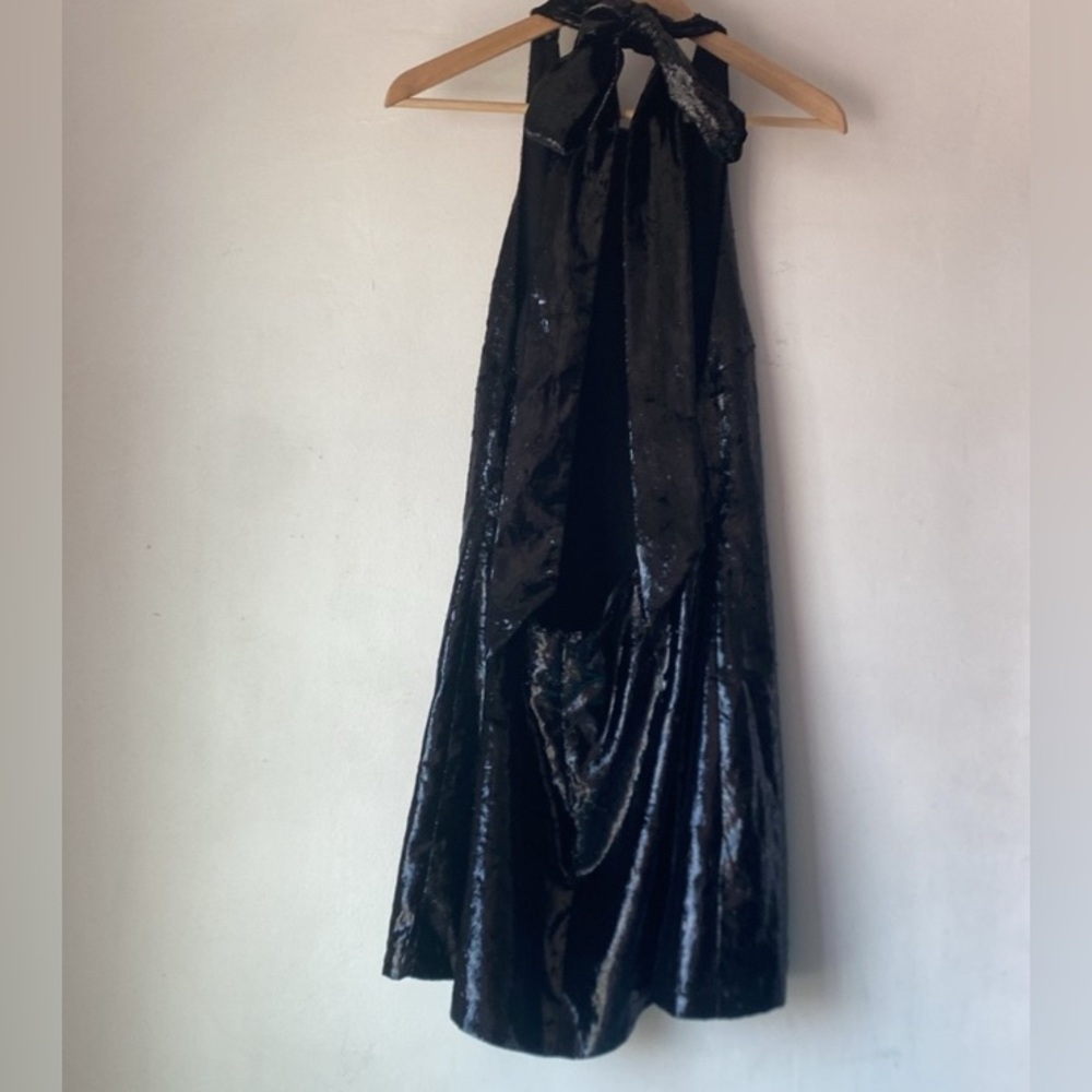 Zara L Shimmer Velvet Backless Dress - Picture 5 of 16